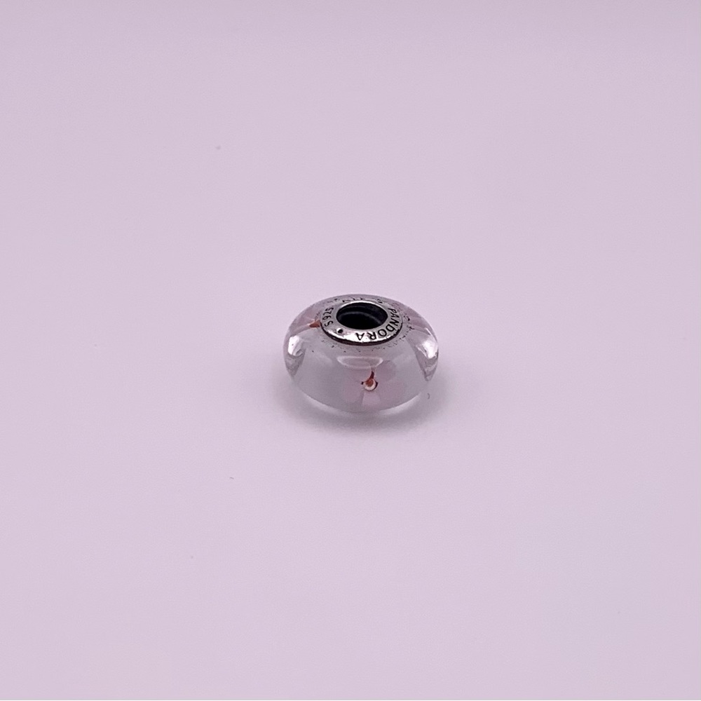 Pandora Moments Murano Glass Charm Sterling Silver-Retired - Picture 3 of 11